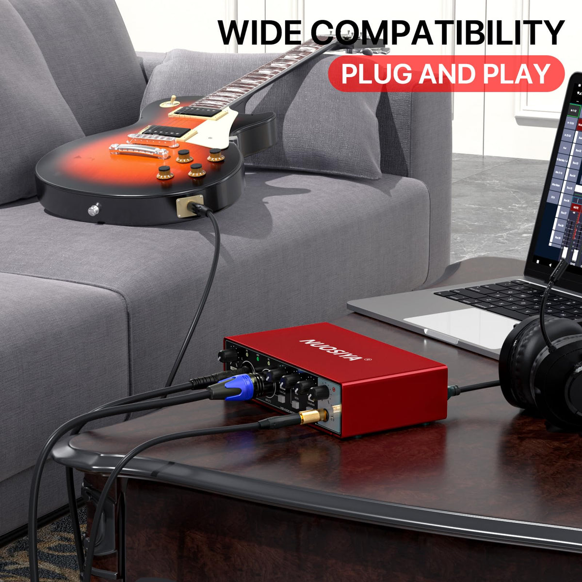 Red USB Audio Interface with 48V Phantom Power U178641