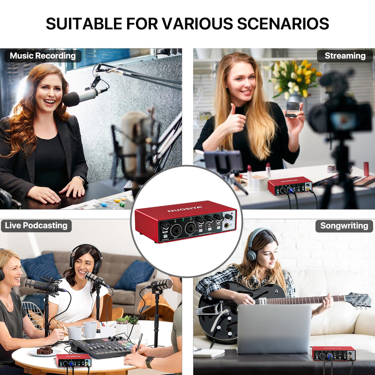 Red USB Audio Interface with 48V Phantom Power U178641