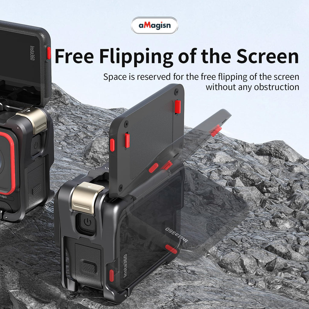 Aluminum Metal Frame Cage Case Bag with Silicone Lens Cap Screen Protector Camera Accessories Kit H477