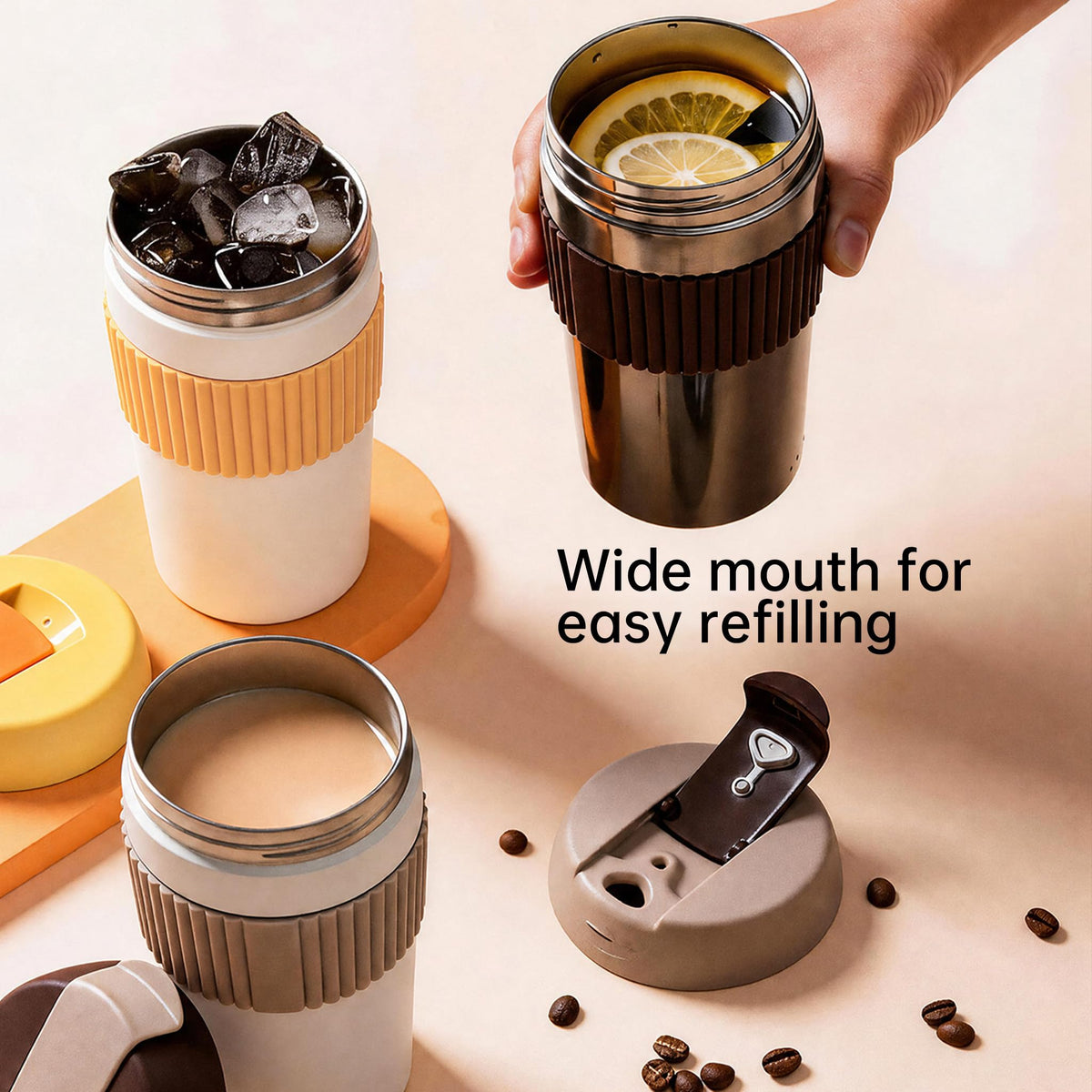 Stainless Steel Insulated Coffee Travel Mug 16oz R11020