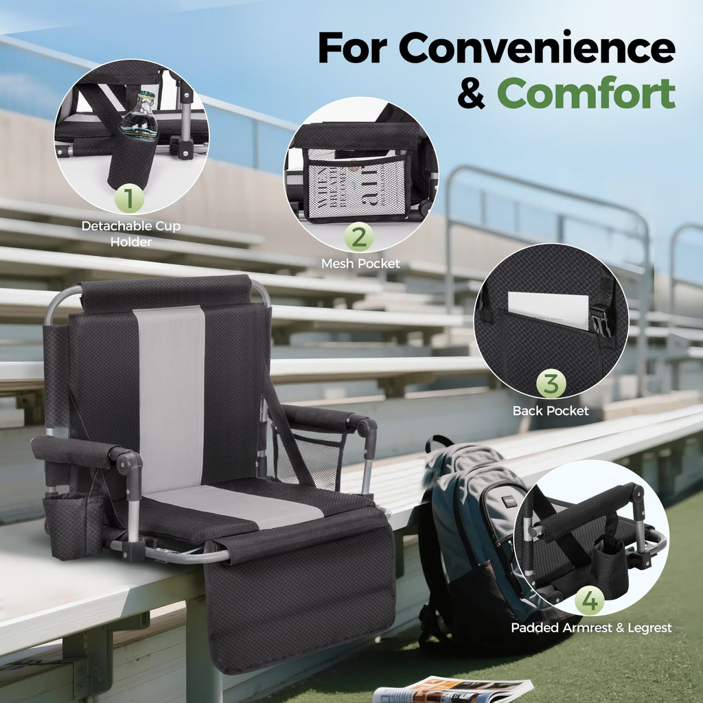 Portable Bleacher Chairs with Cushion K44113