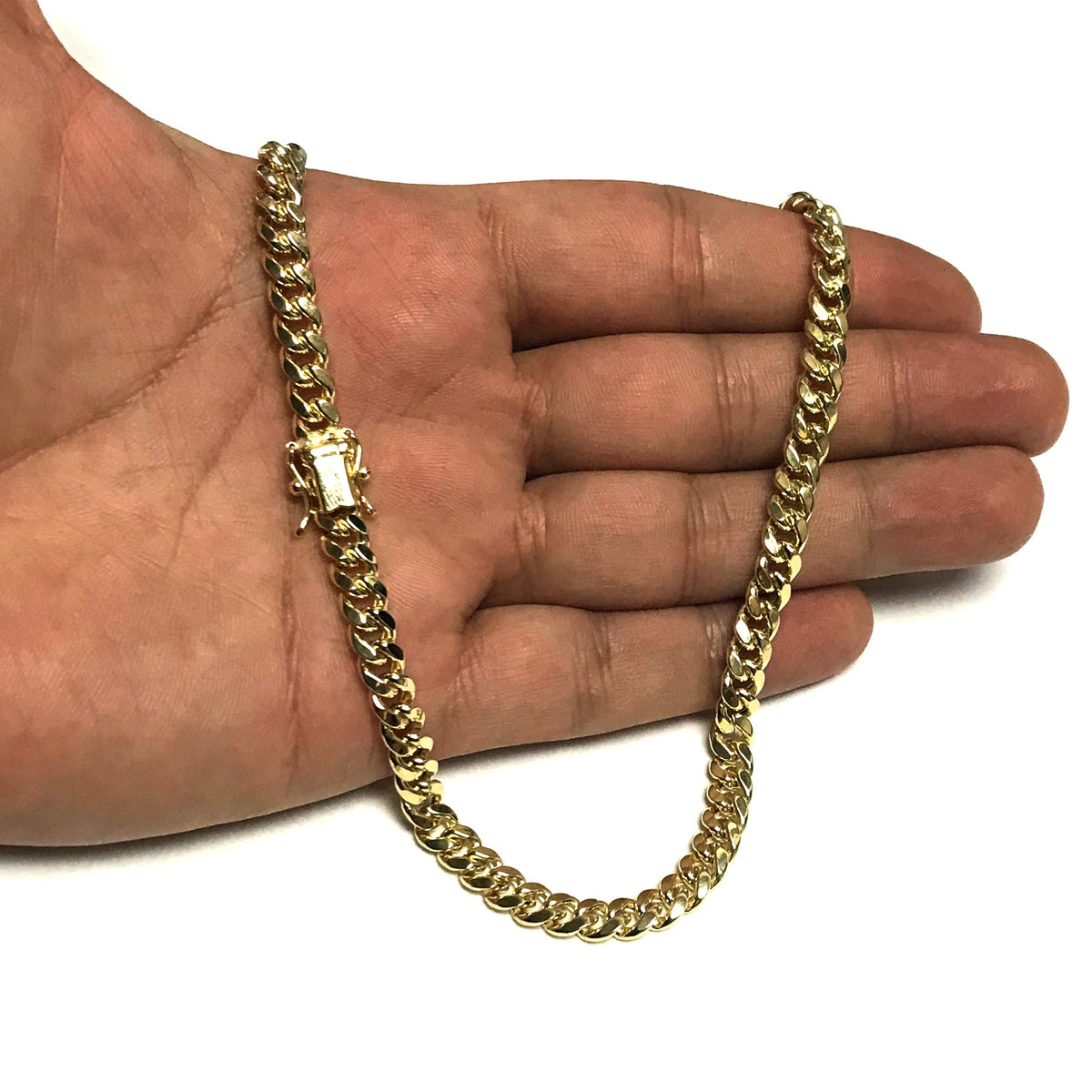 14k Yellow Gold Cuban Link Chain Necklace U90082
