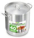 Stainless Steel Stock Pot with Lid 40 Qt F283