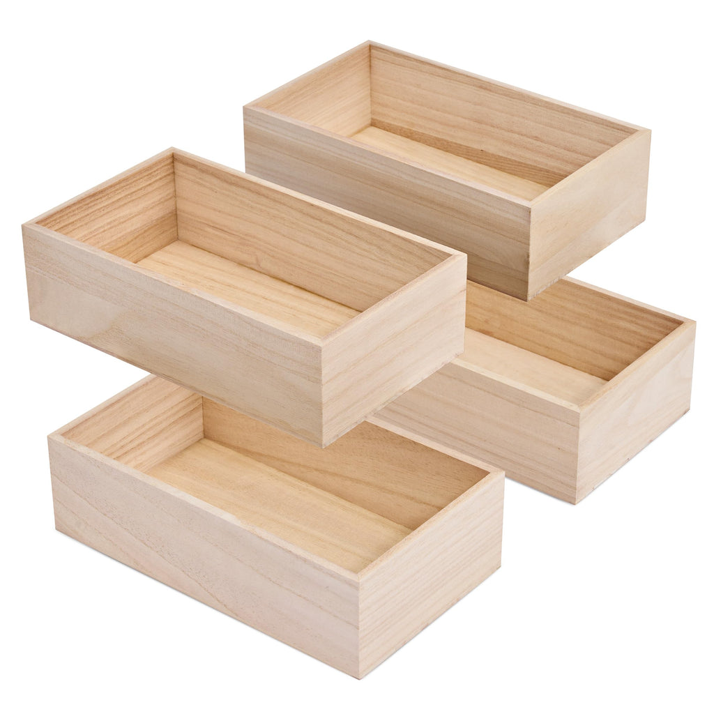 Unfinished Wooden Boxes 4 Pack U850236