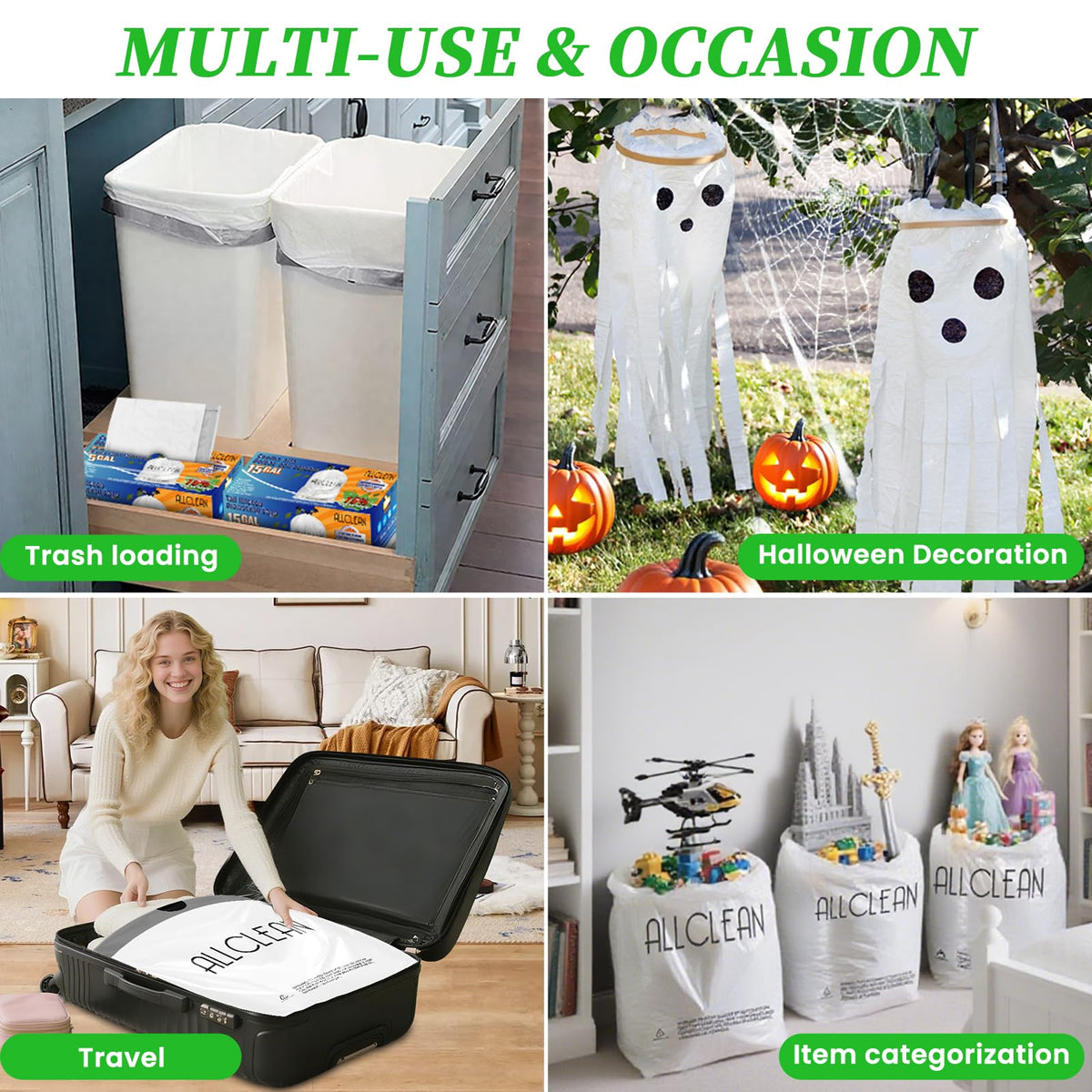 15 Gallon Drawstring Tall Kitchen Trash Bags B11648