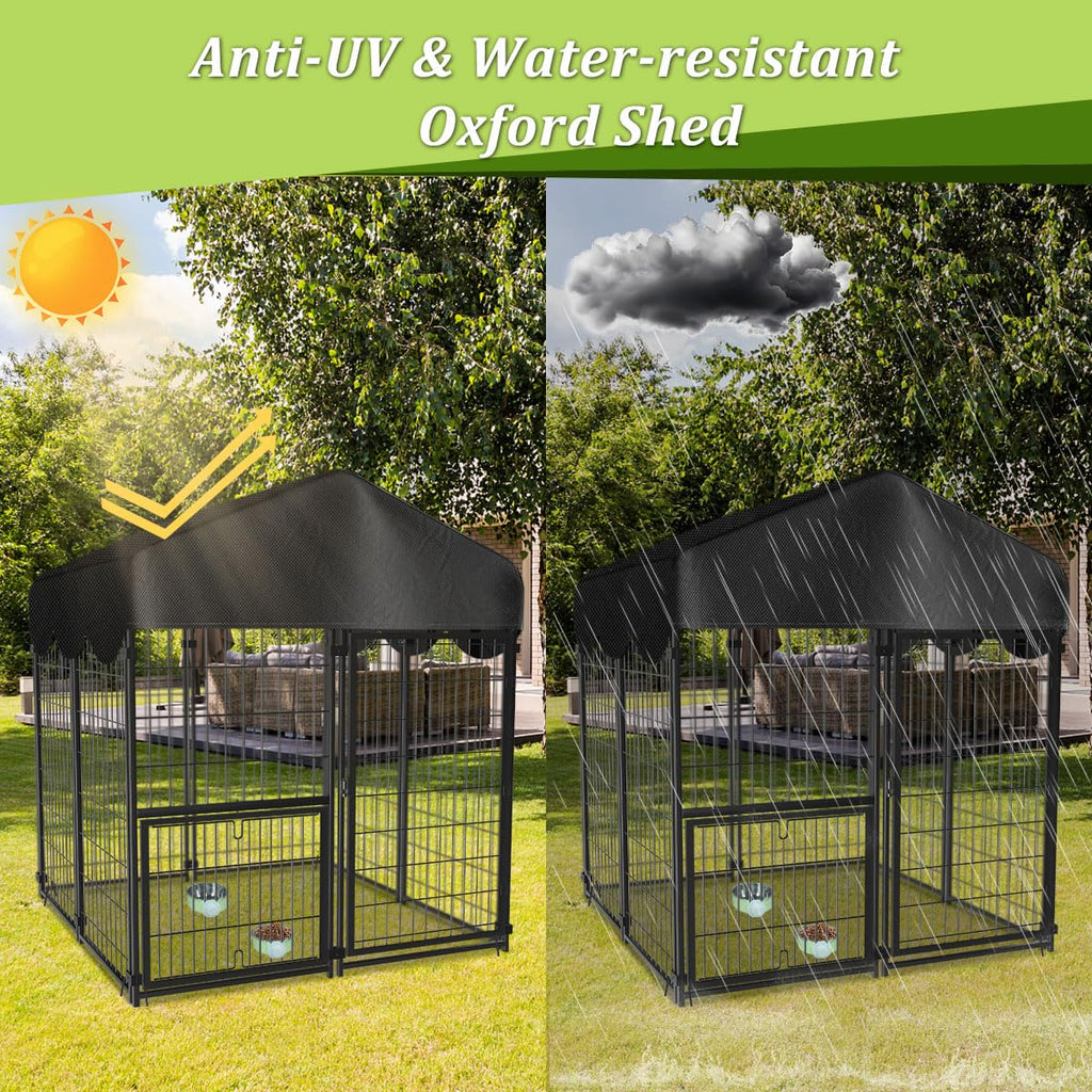 Heavy Duty Dog Kennel with Roof I81842