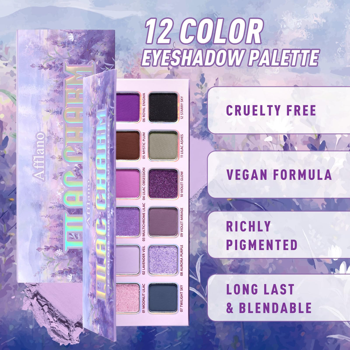Pigmented Matte Shimmer Eyeshadow Palette V676