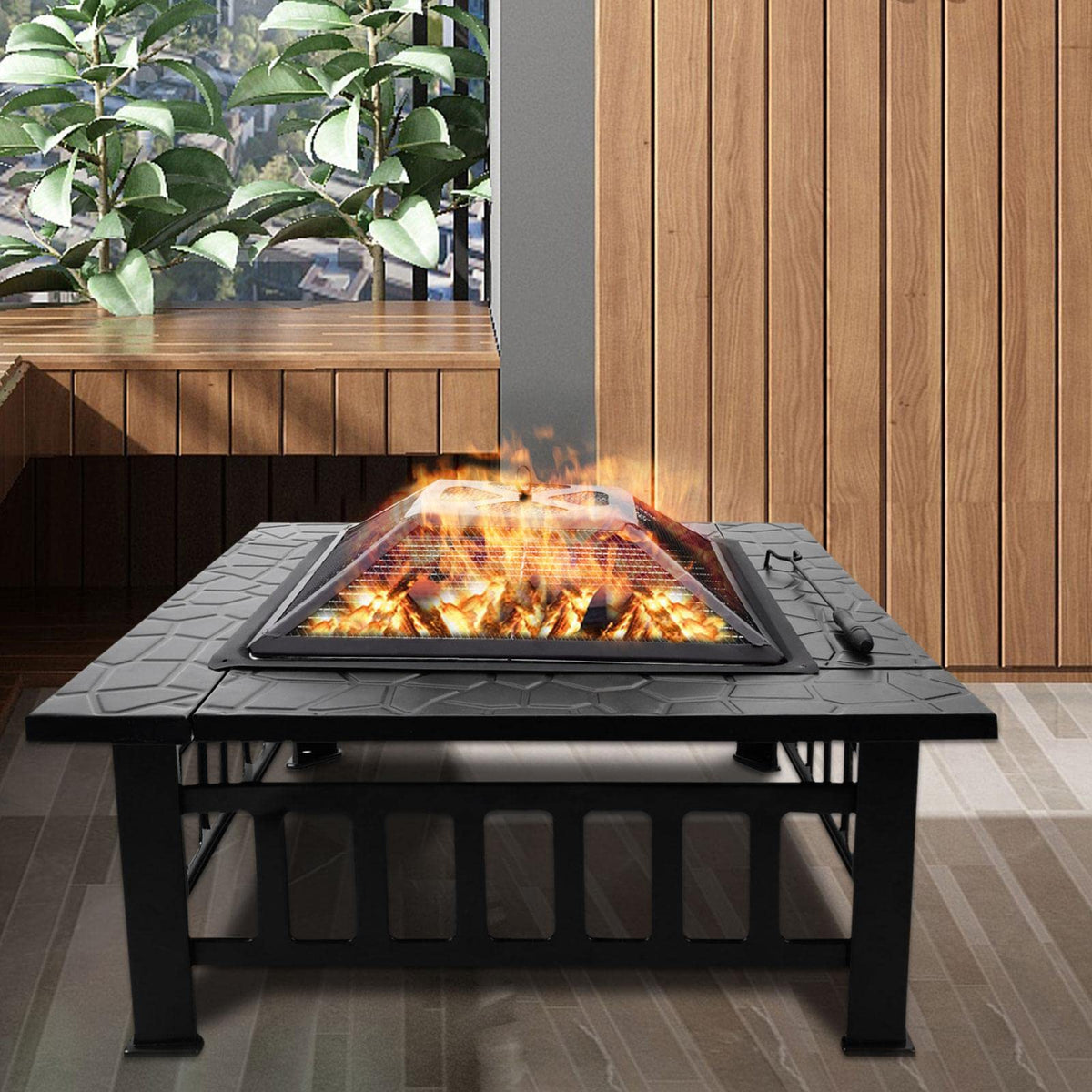 32 inch Wood Burning Outdoor Fire Pit H2474