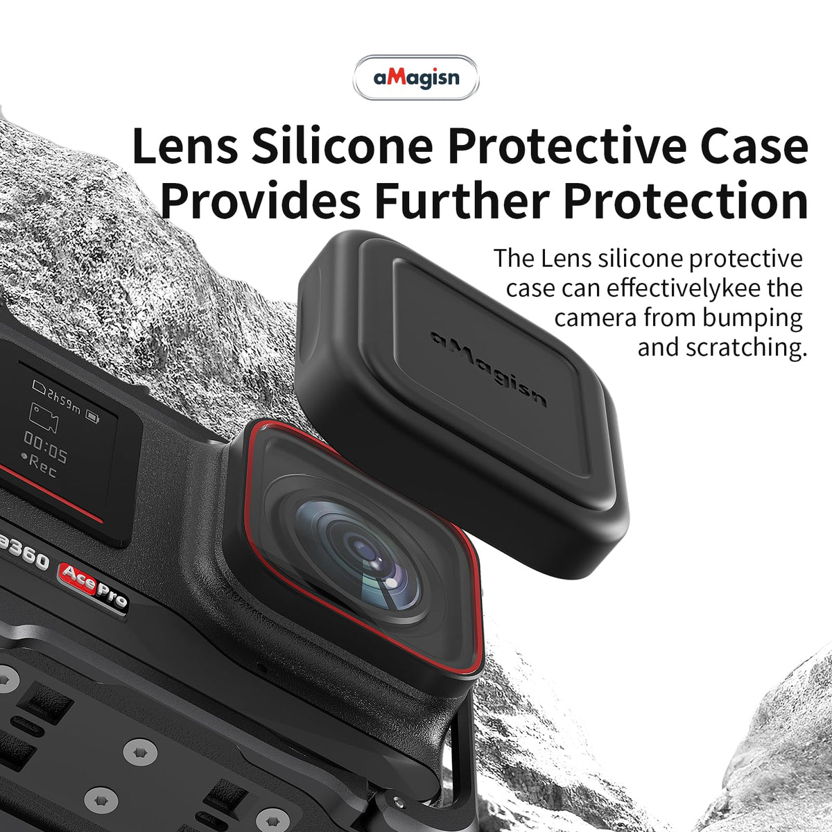 Aluminum Metal Frame Cage Case Bag with Silicone Lens Cap Screen Protector Camera Accessories Kit H477