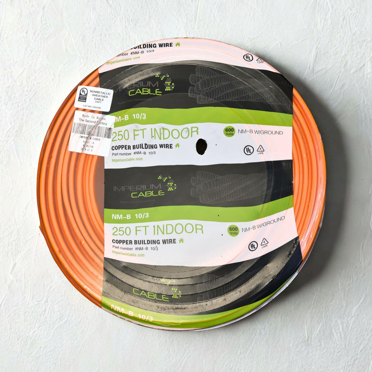 250ft Solid Copper Electrical Wire with Ground E200597