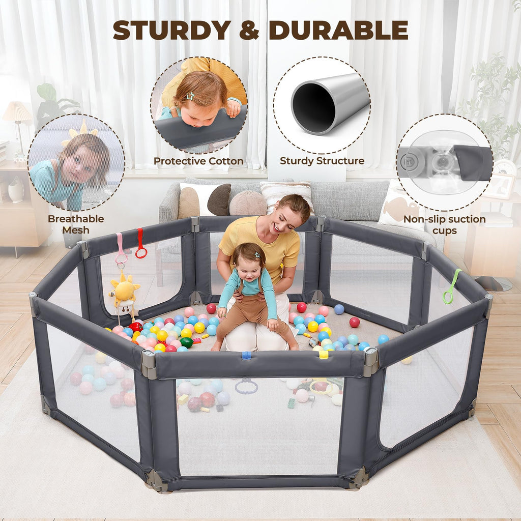 Grey Baby Playpen Y566981