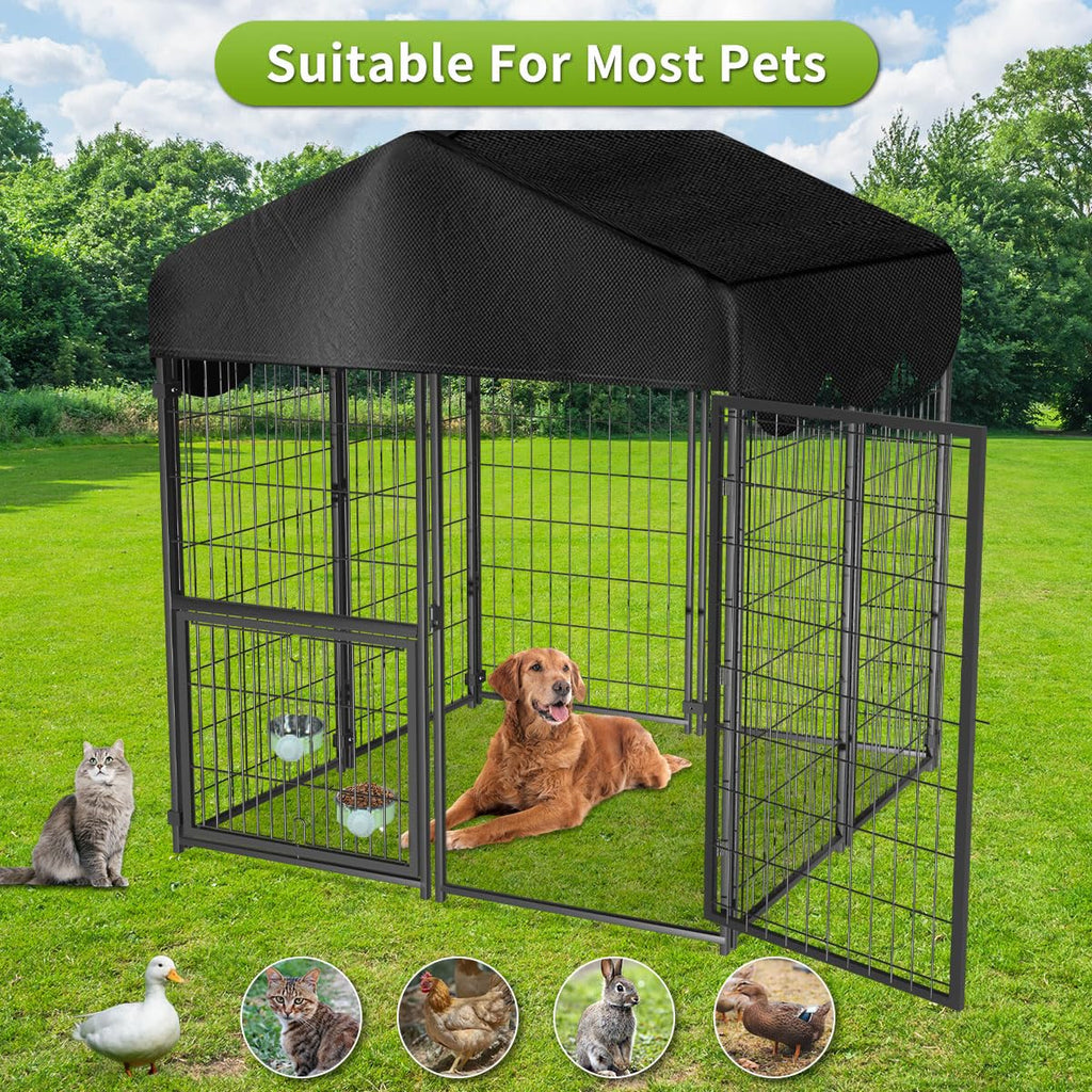 Heavy Duty Dog Kennel with Roof I81842