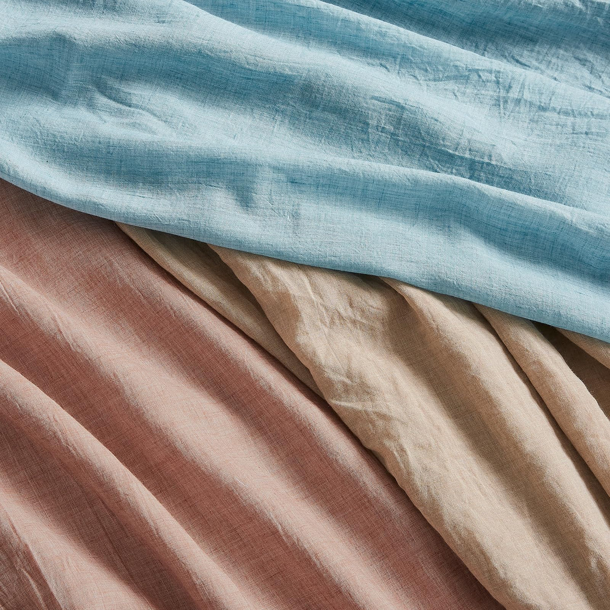 Blush Pink Sheer Cotton Linen Curtains 2 Panels P165
